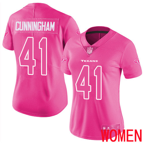 Houston Texans Limited Pink Women Zach Cunningham Jersey NFL Football #41 Rush Fashion